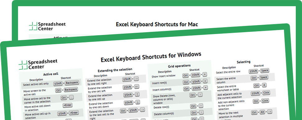 excel for mac enter cell keyboard shortcut